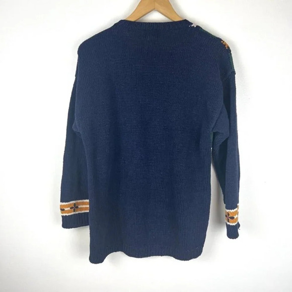 Vintage Boundary Waters Floral V neck Summer Sweater Sz S Cottage Core Grandma - Picture 6 of 7